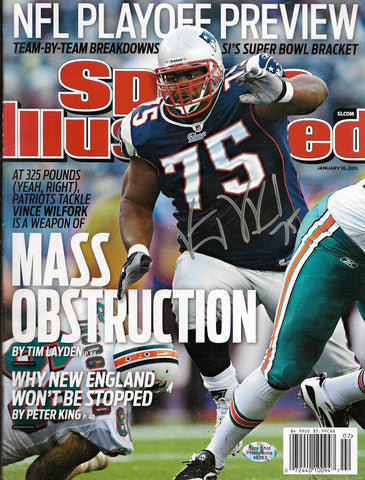 Vince Wilfork New England Patriots Signed Autograph Sports Illustrated Magazine