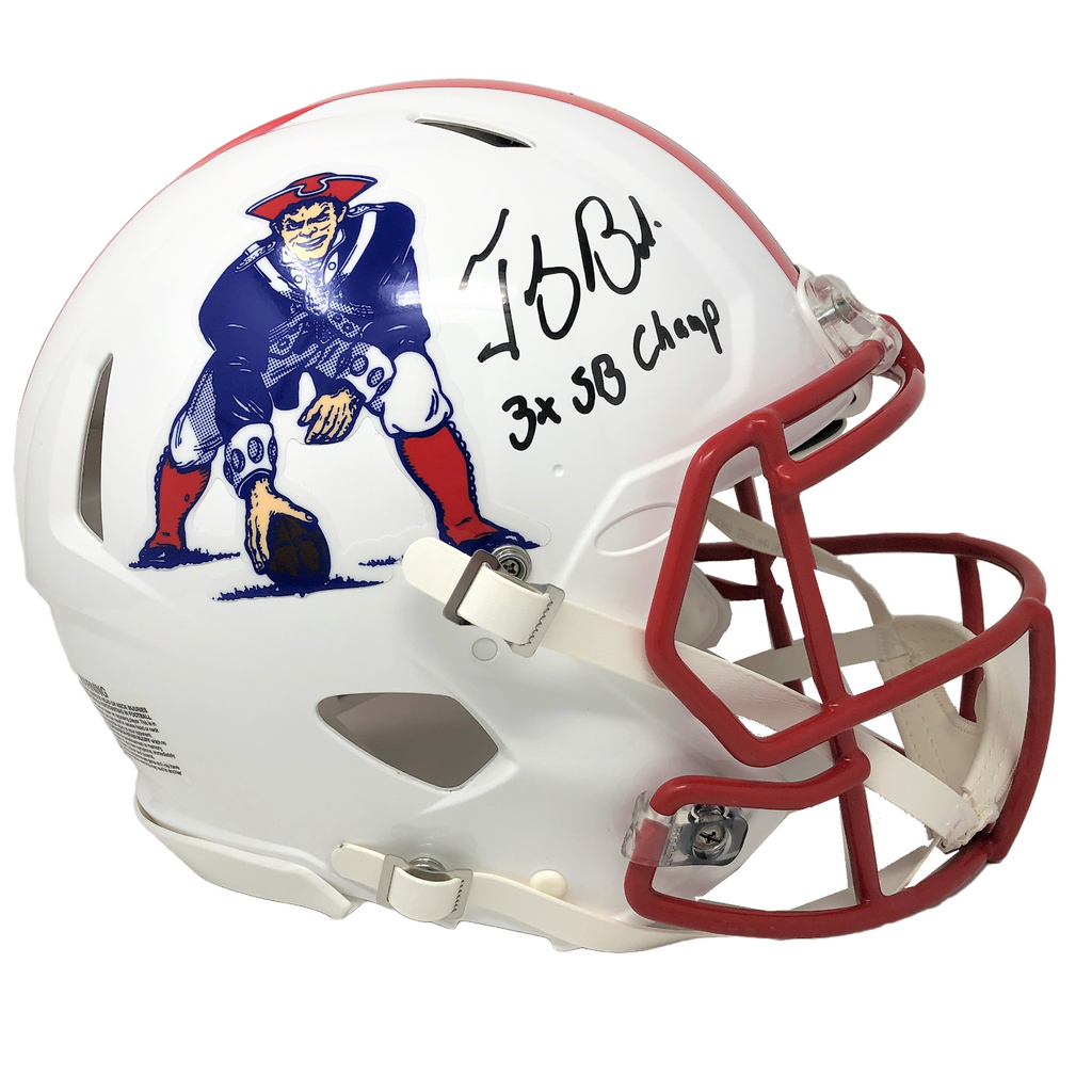 Tedy Bruschi New England Patriots Signed Authentic Throwback Helmet 3X –  Diamond Legends Online
