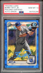 2020 Bowman Chrome Sapphire #BCP25 Bobby Witt Jr. RC PSA/DNA Auto GEM MINT 10