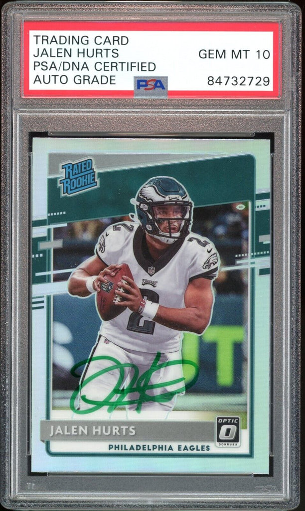 JALEN HURTS AUTOGRAPHED HAND SIGNED CUSTOM FRAMED PHILADELPHIA EAGLES JERSEY  - Signature Collectibles