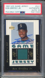 1997 Upper Deck Game Jersey #GJ1 Ken Griffey Jr. On Card PSA Authentic Auto 10