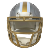 Drew Brees New Orleans Saints Signed Riddell Flash Mini Helmet BAS Witness