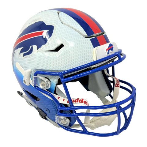 cracked football helmet Josh Allen Buffalo Bills Signed Custom Hydro Cracked Ice Authentic Hel – Diamond Legends Online