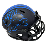 Calvin Johnson Detroit Lions Signed Riddell Eclipse Mini Helmet BAS Witness