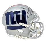 Saquon Barkley New York Giants Signed Authentic AMP Mini Helmet Beckett BAS
