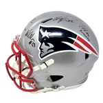 New England Patriots Multi Signed Fear the Boogeymen Speed Authentic Helmet JSA