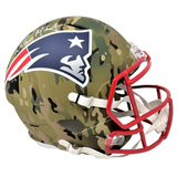 Willie McGinest New England Patriots Signed Full Size Speed Camo Rep Helmet BAS