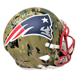 Willie McGinest New England Patriots Signed Full Size Speed Camo Rep Helmet BAS