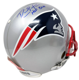 Randy Moss Patriots Signed HOF 2018 Insc Full Size Speed Authentic Helmet JSA