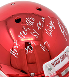 Rob Gronkowski Signed Record AZ Insc Arizona Schutt Authentic Chrome Helmet JSA