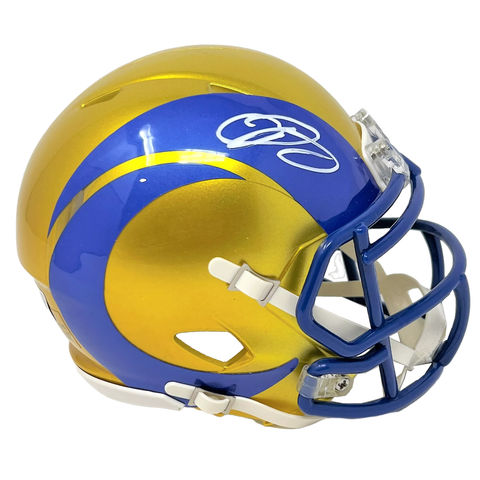 Odell Beckham Jr. Los Angeles Rams Signed Riddell Flash Mini Helmet BAS Beckett
