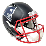 Mac Jones New England Patriots Signed Speed Replica Flat Black Helmet BAS