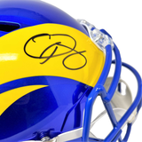 Odell Beckham Jr. Los Angeles Rams Signed Super Bowl LVI Champ Replica Helmet BAS