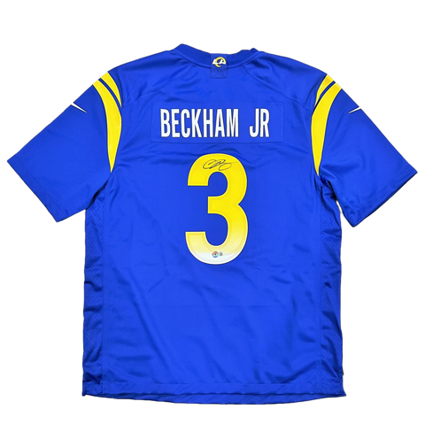 Odell Beckham Jr. Los Angeles Rams Signed Royal Nike Replica Game Jersey BAS