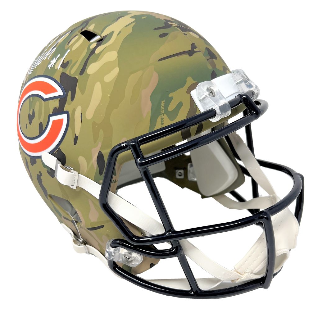 Justin Fields Chicago Bears Signed Full Size Camo Speed Replica Helmet –  Diamond Legends Online