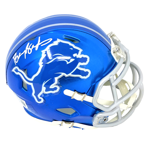 Barry Sanders Detroit Lions Signed Riddell Flash Mini Helmet BAS Beckett