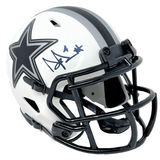 Dak Prescott Dallas Cowboys Signed Riddell Lunar Mini Helmet BAS Beckett