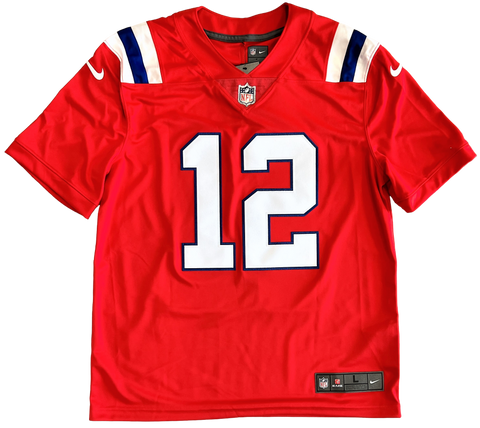 Tom Brady Autographed Patriots Nike Limited Red Color Rush Jersey Fanatics  - Game Day Legends