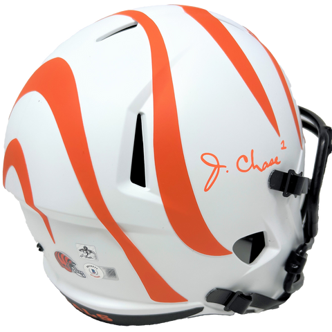 Ja'Marr Chase Cincinnati Bengals Autographed Full Size Flash Speed Replica  Helmet - Beckett COA