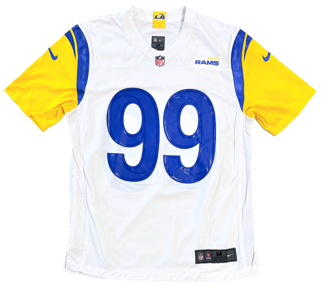 Aaron Donald Los Angeles Rams Signed White Nike Replica Game