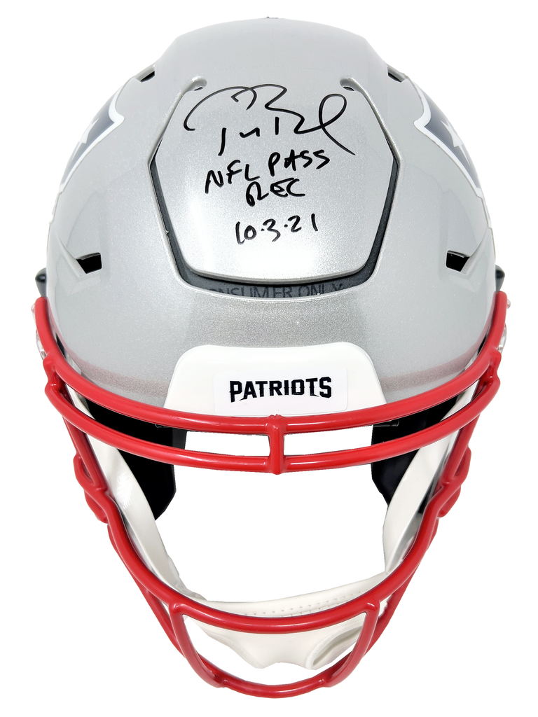 Tom Brady Patriots Signed NFL Pass Record Authentic SpeedFlex