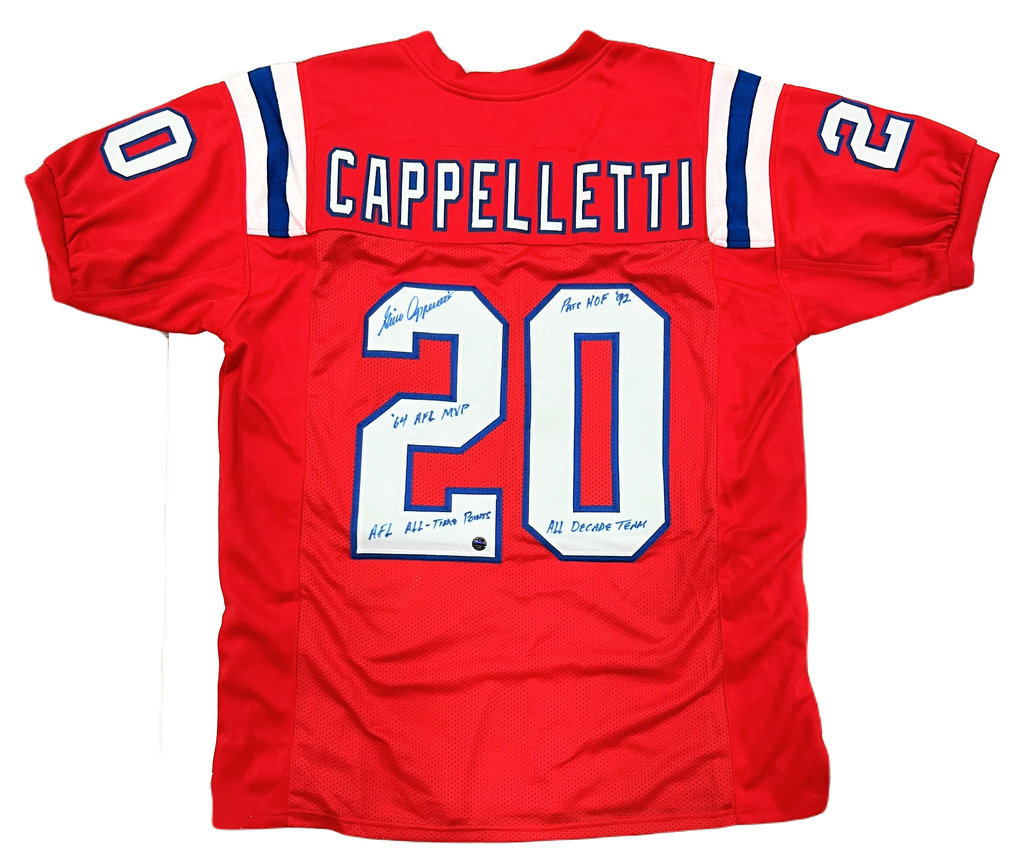 Gino Cappelletti New England Patriots Signed Throwback Jersey Multi-In –  Diamond Legends Online