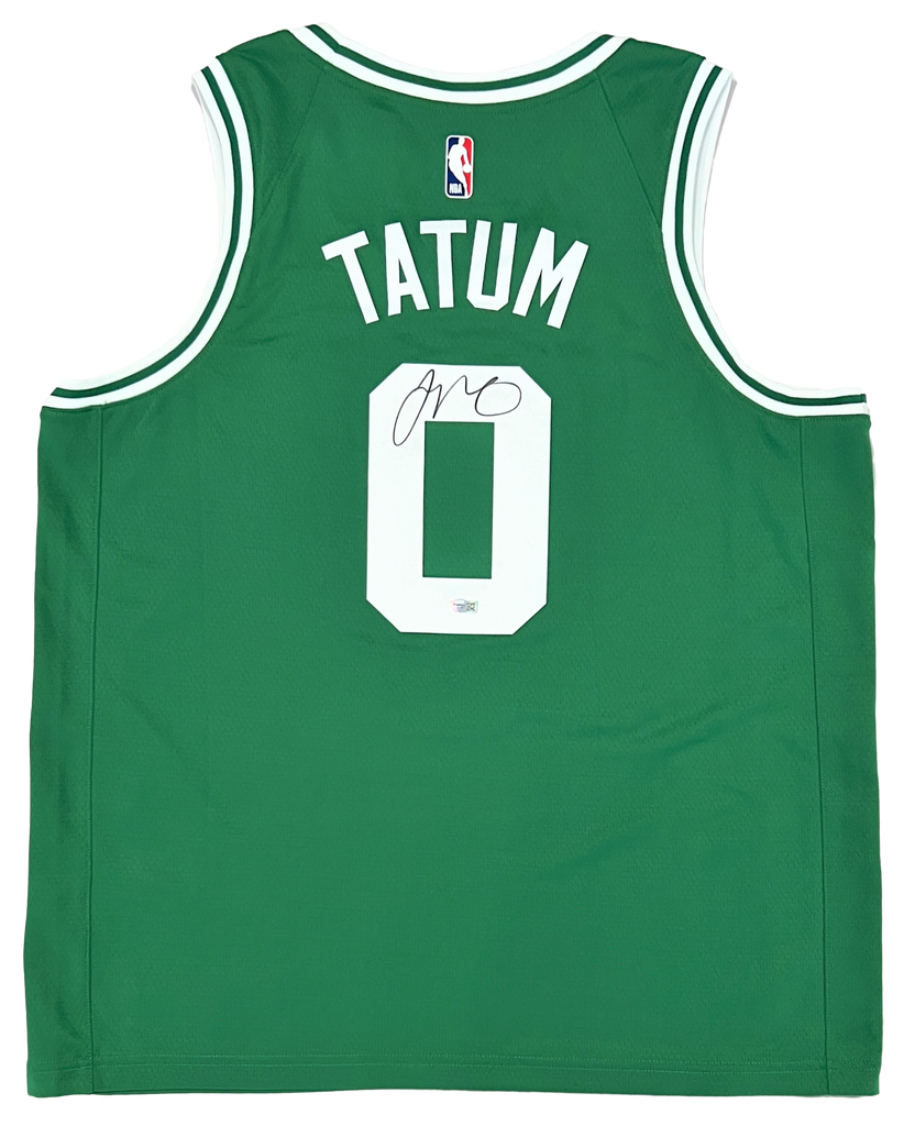 Jayson Tatum Autographed Custom Framed Boston Celtics Nike Green Jersey  Fanatics