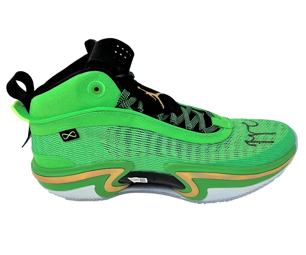Jayson Tatum Celtics Signed Nike Air Jordan 'Green Spark' Right Sneake –  Diamond Legends Online