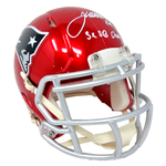 James White New England Patriots Signed 3X SB Champ Flash Mini Helmet JSA