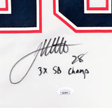 James White New England Patriots Signed 3X SB Champ Insc Nike Game Jersey JSA