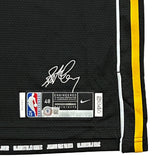 Stephen Curry Warriors Signed 75th Anniversary Black Swingman Nike Jersey BAS