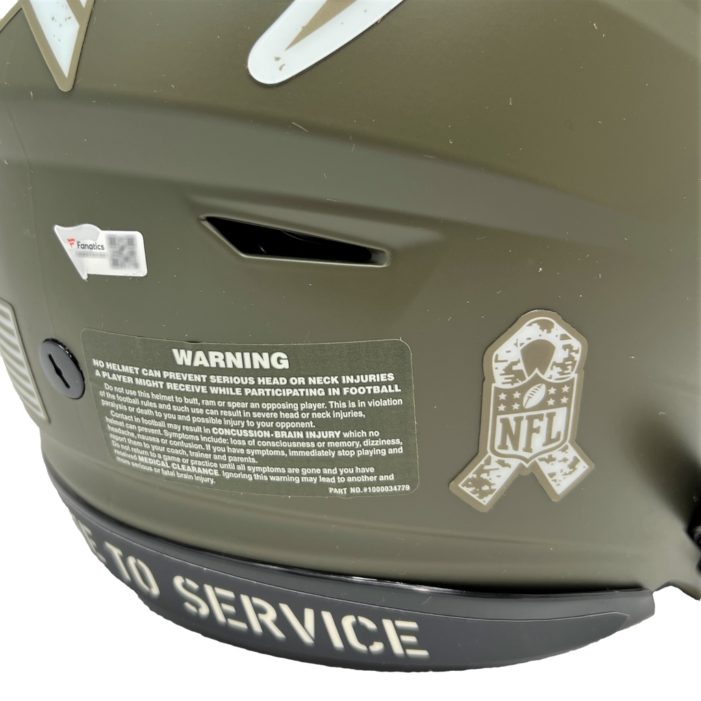 Tom Brady Signed Patriots FS Authentic Salute To Service Helmet FAN –  Sports Integrity