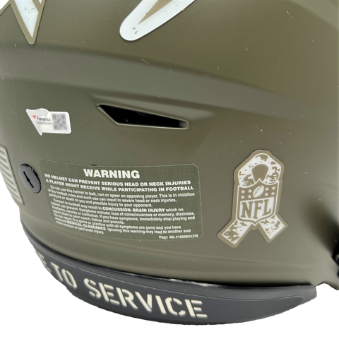 Tom Brady Autographed New England Patriots Salute to Service Speed  Authentic Helmet