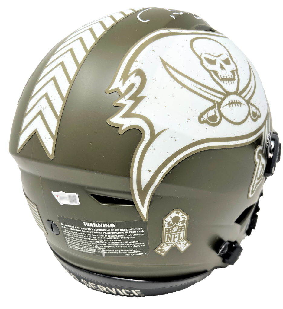 Tom Brady Autographed Tampa Bay Buccaneers Salute to Service Speed  Authentic Helmet - Detroit City Sports