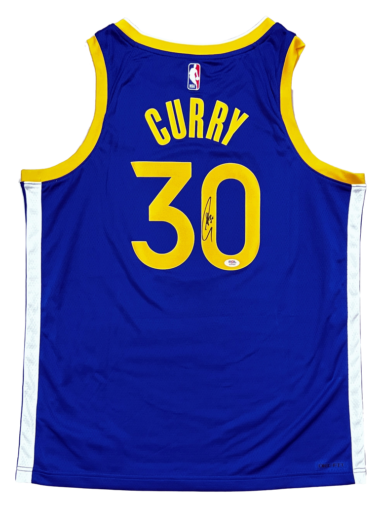 Stephen Curry Golden State Warriors Signed Blue NBA Swingman Nike