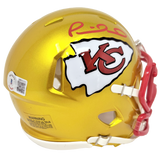 Patrick Mahomes Kansas City Chiefs Signed Riddell Flash Mini Helmet BAS Beckett