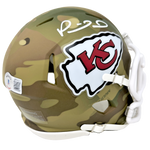 Patrick Mahomes Kansas City Chiefs Signed Riddell Camo Mini Helmet BAS Beckett