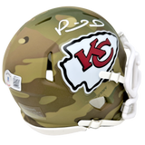 Patrick Mahomes Kansas City Chiefs Signed Riddell Camo Mini Helmet BAS Beckett