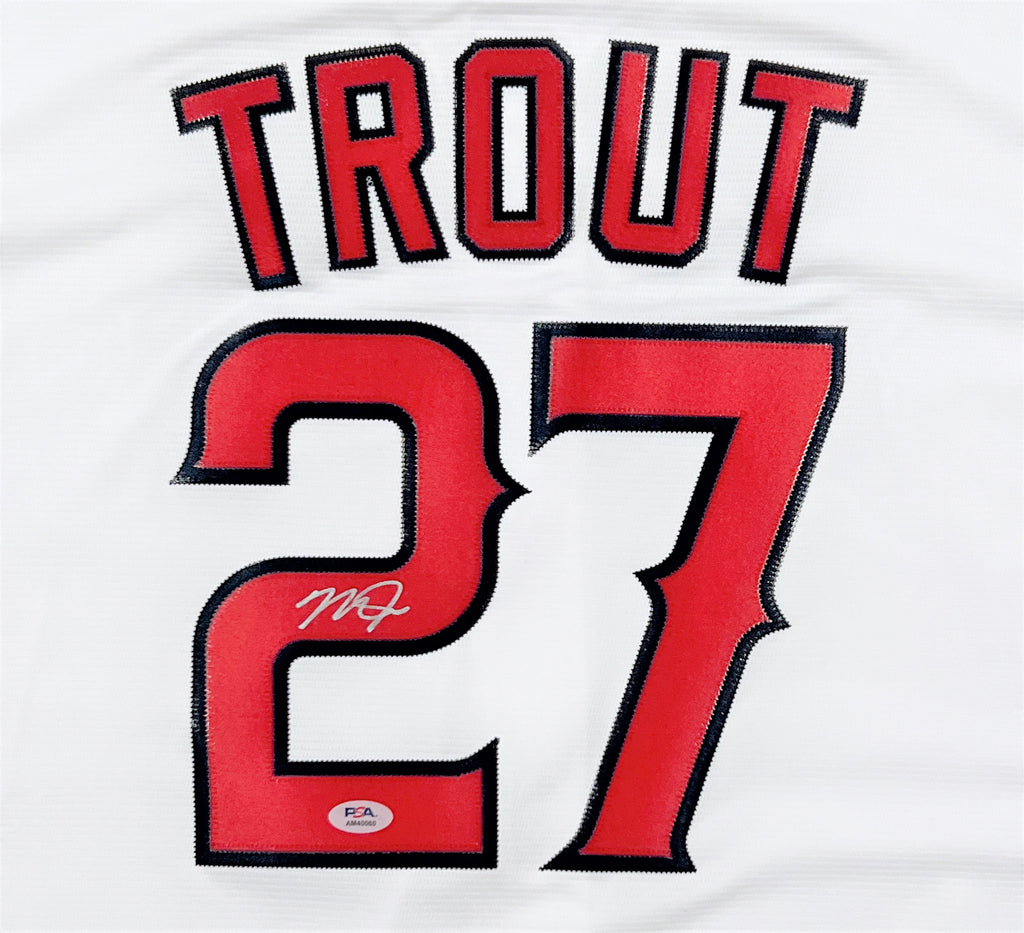 Mike Trout Los Angeles Angels Signed Authentic Nike White Jersey