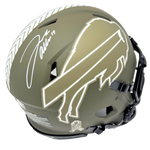 Josh Allen Buffalo Bills Signed Riddell Salute to Service Authentic Helmet BAS