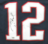 Tom Brady New England Patriots Signed Autograph Nike Elite Navy Jersey Fanatics