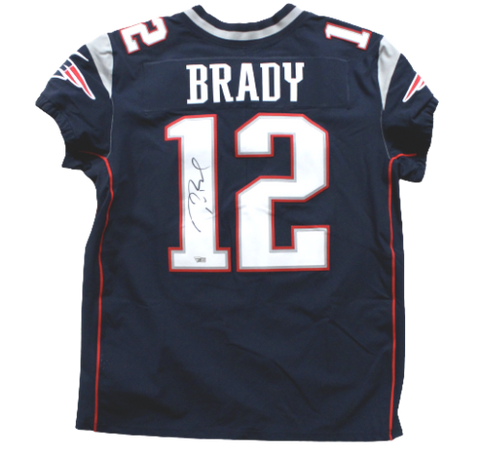 Tom Brady New England Patriots Signed Autograph Nike Elite Navy Jersey Fanatics